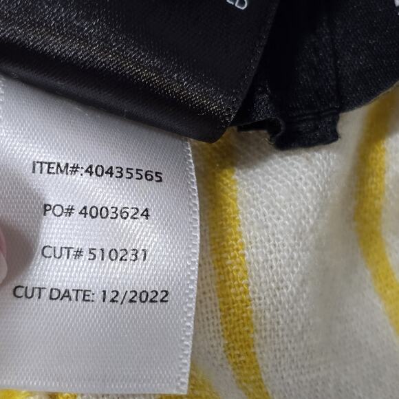 Torrid Linen Blend Pants Yellow White Stripe 4 Regular - Picture 4 of 6